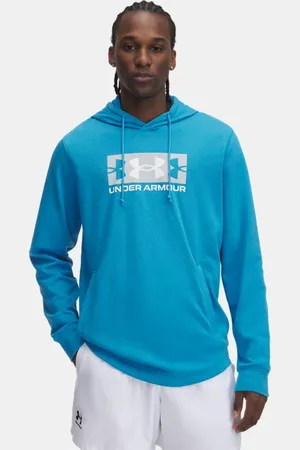 Under Armour Felpa con cappuccio Rival Terry Logo da uomo Ether