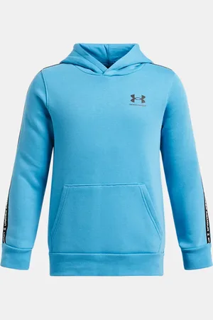 Under Armour Felpa con cappuccio Icon Fleece Taping da ragazzo Ether