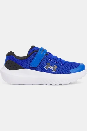 Under Armour Scarpe da corsa Pre-School Surge 4 AC da ragazzo Team Royal