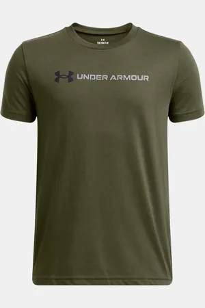 Under Armour Maglia a maniche corte Logo Wordmark da ragazzo Marine OD