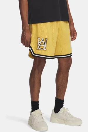 Under Armour Shorts Courtside Hoops da uomo Noble Oro