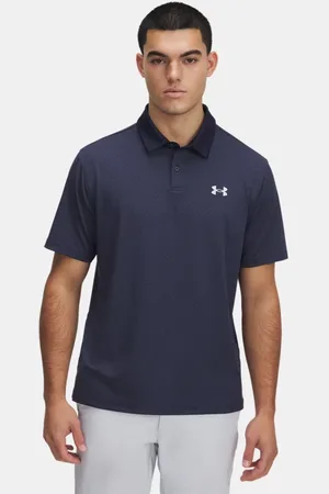 Under Armour Polo Tee To Green Printed da uomo Midnight Marino