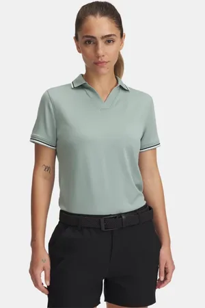 Under Armour Polo a manica corta Drive Rib da donna Silica