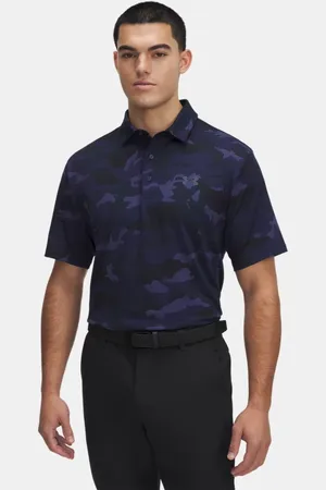 Under Armour Polo Playoff 3.0 Printed da uomo Midnight Marino