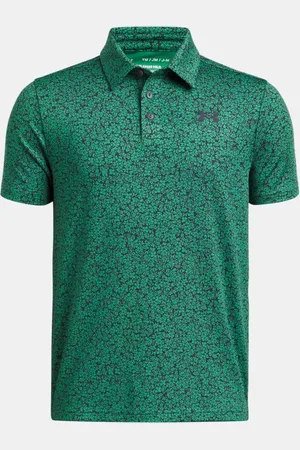 Under Armour Polo Playoff Printed da ragazzo Team Kelly
