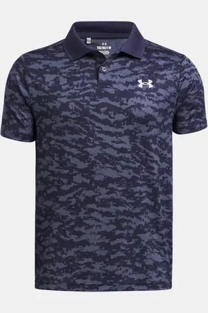 Under Armour Polo Matchplay Printed da ragazzo Midnight Marino