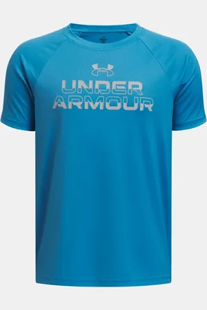 Under Armour Maglia a maniche corte Tech™ Split Wordmark da ragazzo Ether