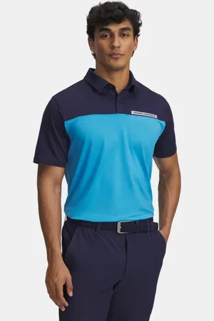 Under Armour Polo Tee To Green Color Block da uomo Midnight Marino