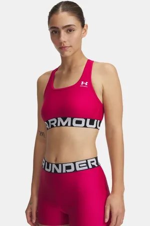 Under Armour Reggiseno sportivo HeatGear® Armour Mid Branded da donna Shaded Fuchsia