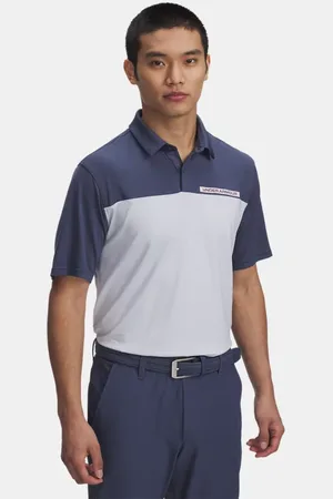 Under Armour Polo Tee To Green Color Block da uomo Downpour