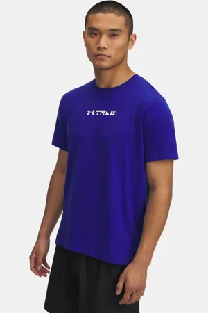 Under Armour T-shirt Trail Run Graphic da uomo Royal