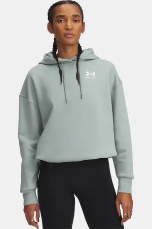 Under Armour Felpa con cappuccio Icon Fleece Oversized da donna Silica