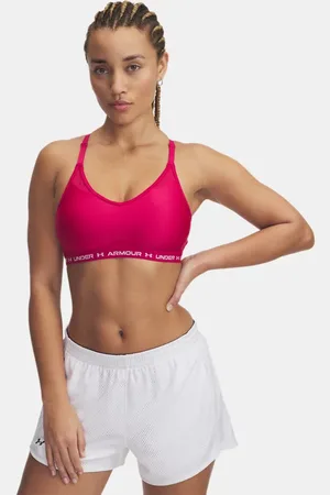 Under Armour Reggiseno sportivo Crossback Low da donna Shaded Fuchsia