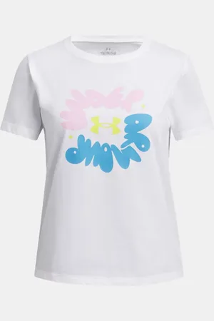 Under Armour Maglia a maniche corte Bubble Wordmark da ragazza