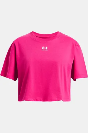 Under Armour Maglia a maniche corte Rival da ragazza Shaded Fuchsia