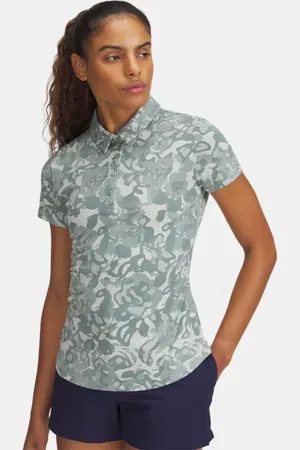 Under Armour Polo Playoff 3.0 Printed da donna Silica