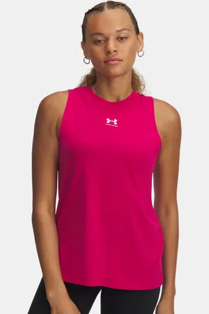 Under Armour Canotta Rival Muscle da donna Shaded Fuchsia