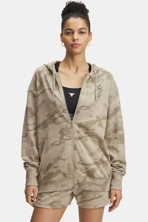 Under Armour Felpa Project Rock Terry Full Zip da donna City Khaki