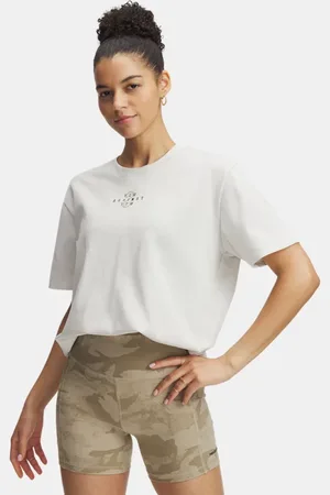 Under Armour T-shirt Project Rock Campus da donna Clay