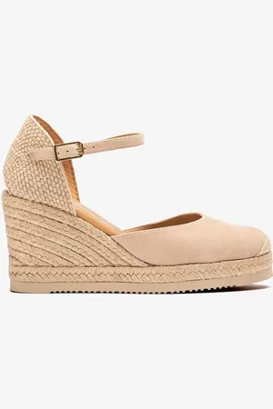 Unisa Espadrillas con zeppa alta in pelle scamosciata
