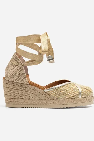 Unisa Espadrillas annodata con rafia stampata