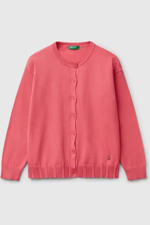 Benetton Benetton, Cardigan Girocollo In Puro Cotone