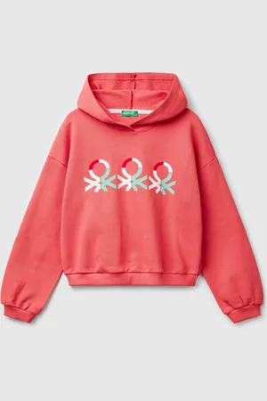 Benetton Benetton, Felpa Con Stampa E Cappuccio
