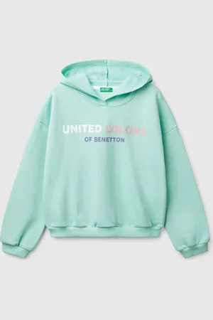 Benetton Benetton, Felpa Con Stampa E Cappuccio