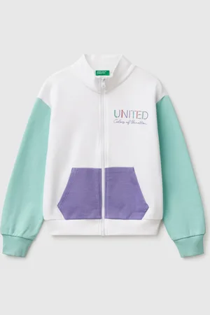 Benetton Benetton, Felpa Con Zip E Collo Alto