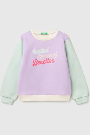 Benetton Benetton, Felpa In Cotone Con Stampa Glitter