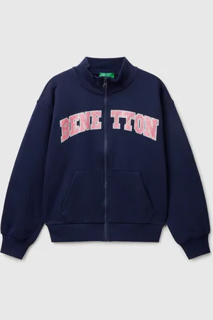 Benetton Benetton, Felpa Con Zip E Collo Alto