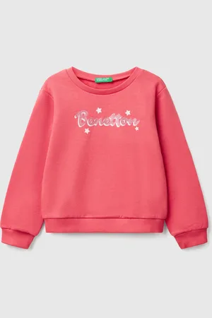 Benetton Benetton, Felpa In Cotone Con Stampa Glitter
