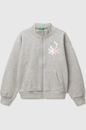 Benetton Benetton, Felpa Con Zip E Collo Alto