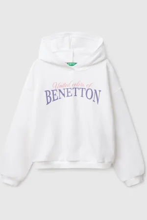Benetton Benetton, Felpa Con Stampa E Cappuccio