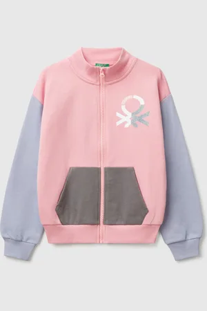 Benetton Benetton, Felpa Con Zip E Collo Alto