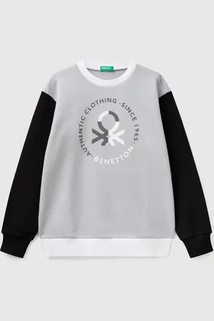 Benetton Benetton, Felpa Con Stampa In Puro Cotone