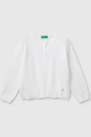 Benetton Benetton, Cardigan Girocollo In Puro Cotone