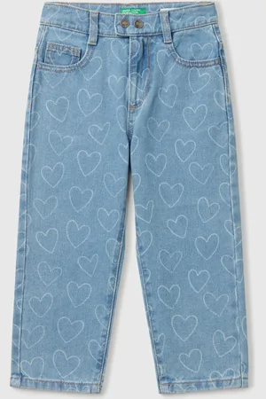 Benetton Benetton, Jeans Con Stampa Cuori