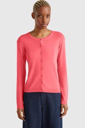 Benetton Benetton, Cardigan Girocollo In Puro Cotone