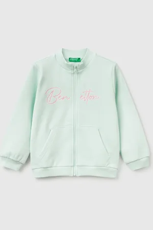 Benetton Benetton, Felpa Con Zip In Cotone