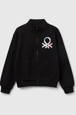 Benetton Benetton, Felpa Con Zip E Collo Alto