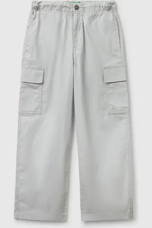 Benetton Benetton, Pantaloni Parachute In Cotone Stretch