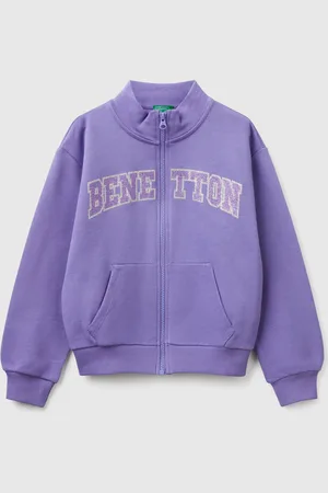 Benetton Benetton, Felpa Con Zip E Collo Alto