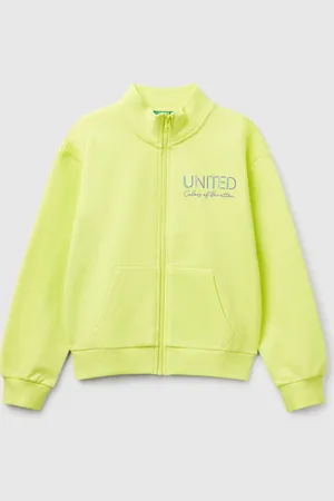 Benetton Benetton, Felpa Con Zip E Collo Alto
