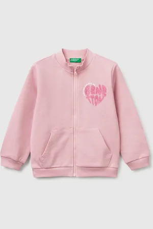 Benetton Benetton, Felpa Con Zip In Cotone