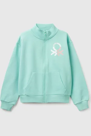 Benetton Benetton, Felpa Con Zip E Collo Alto
