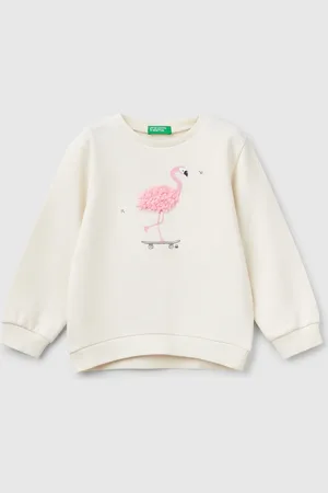 Benetton Benetton, Felpa Con Applicazione Effetto Petali