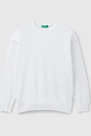 Benetton Benetton, Maglioncino In Puro Cotone Con Logo