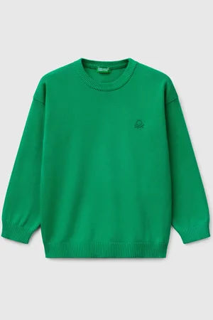 Benetton Benetton, Maglioncino In Puro Cotone Con Logo