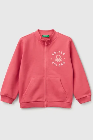 Benetton Benetton, Felpa Con Zip In Cotone